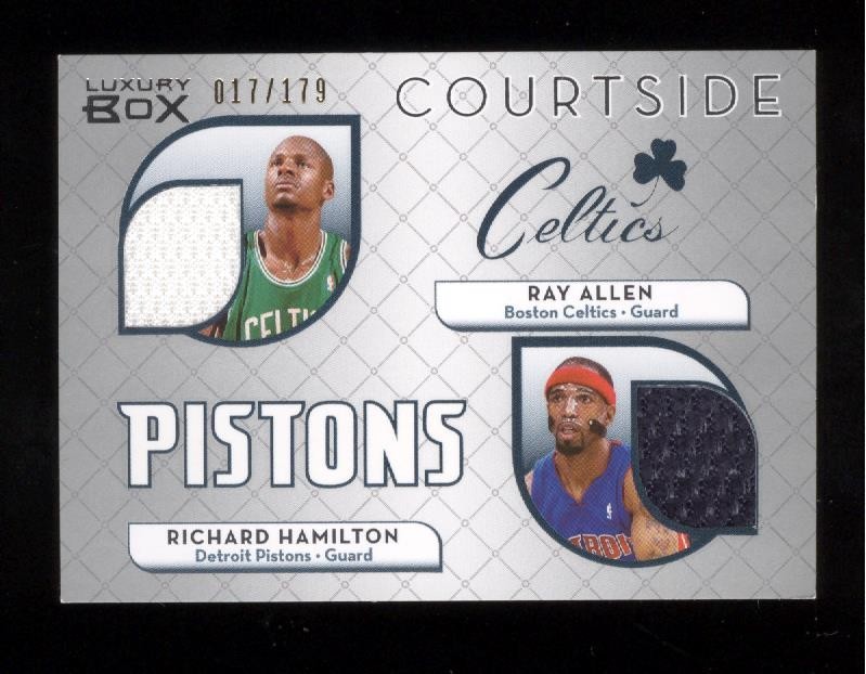 2007-08 TOPPS LUXURY BOX GAME JERSEYS #CDR-AH RAY ALLEN RICHARD HAMILTON /179