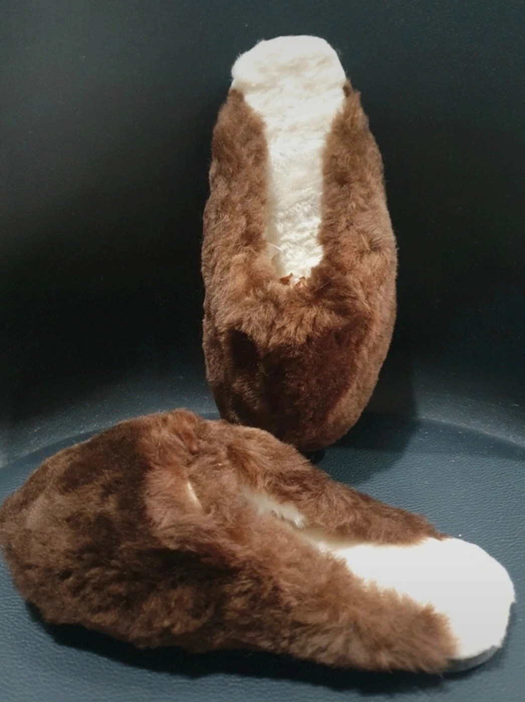 SAOLA Pantofole da casa marroni scarpe di lana calde accoglienti suola rigida 39 EU 6 UK