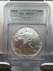 1994 $1 AMERICAN SILVER EAGLE ICG MS70 GREEN LABEL