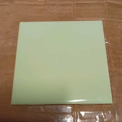 1 Vintage Green Made In U.S.A  4 1/4 Tile Glossy Unused