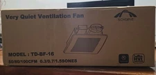 Tech Drive Very-Quiet 50/80/100CFM, 10" Bathroom Ventilation and Exhaust Fan