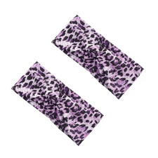 2 Pcs Purple Fashion Women Leopard Print Cross Elastic Headband Gym Hairband Hai