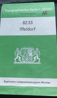 Iffeldorf 8233 Topographische Karte Bayer. Landesvermessungsamt 1989 Spatzenh