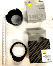 Nikon Lot of 2 Bayonet Lens Hood HB-38 HB-23 New