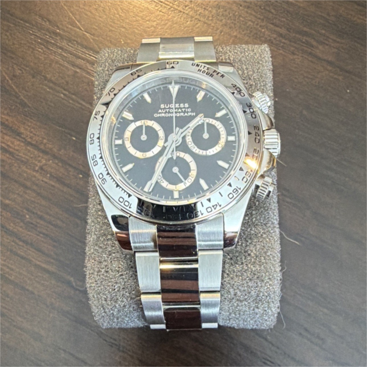 Sugess fully Automatic Chronograph Wristwatch bla… - image 1