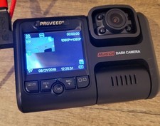 PRUVEEO Channel Dash Cam With Infrared Night Vision  Dual 1080p