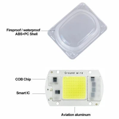 LED intelligenter IC-Chip COB+Lens 10W 20W 30W 50W Reflector kit Hohe Energie - Bild 1 von 4