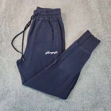 YoungLa Cloud Joggers Mens Small Navy Blue Fleece Athletic Sweatpants Drawstring