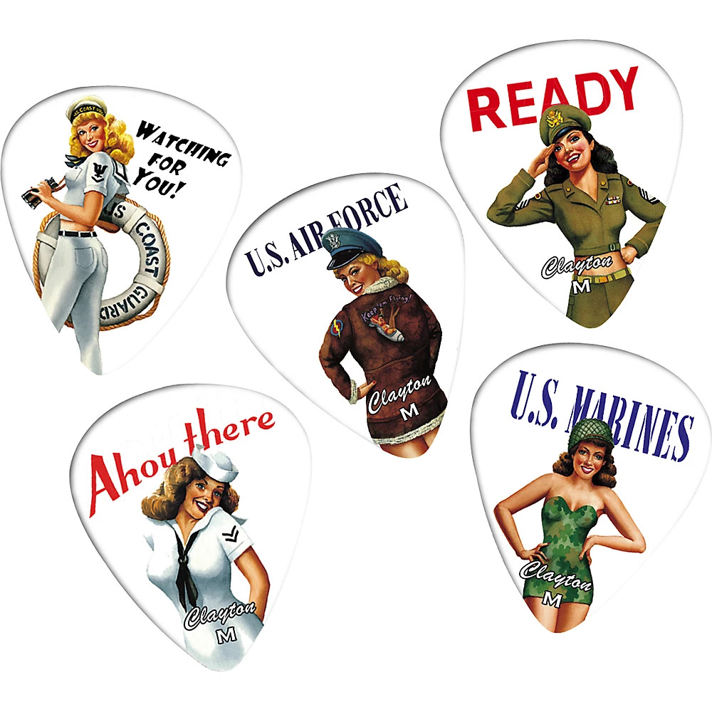 Clayton American Hotties - 1 Дюжина медиаторов для гитары среднего размера 2390₽