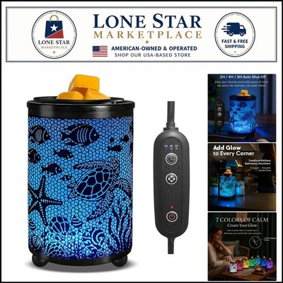 Multicolor LED Electric Wax Melt Warmer - Eco-Friendly with Forest Design