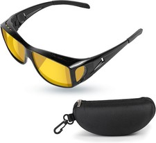 Night Vision Glasses,Night Driving Glasses - for Men Women,Anti Glare,Polarized,