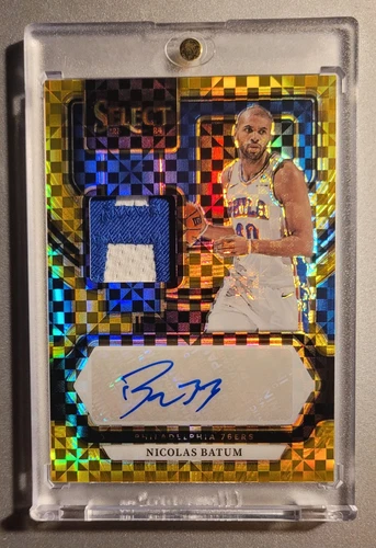 2023-24 Select - Nicolas Batum - Auto/Patch Gold Prizm /10 #AM-NIC Philadelphia
