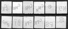 Canada – Twelve (12) Perfin Stamps all Different Patterns