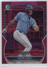 2023 Bowman Chrome Prospects Fuchsia & Pink Vapor Refractor Xavier Isaac 0yg9