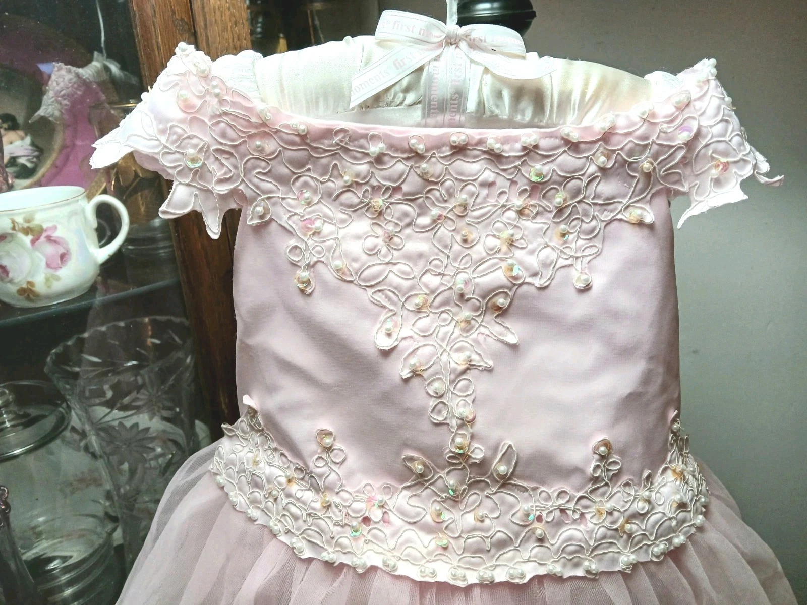 Girl Elegant Pink Pageant Popatu Dress Flower Girl Wedding Occasions (Size 4)