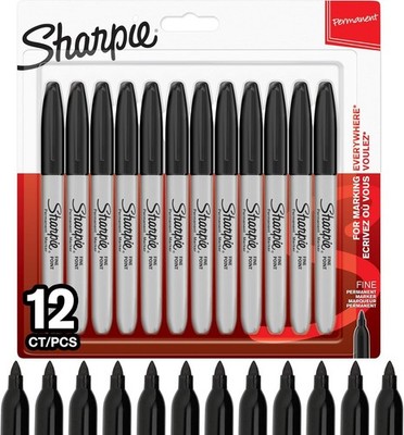 Permanent Marker | Marker Stifte Mit Feiner | Schwarze Tinte | 12 Stück Market