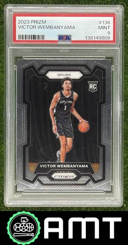 Victor Wembanyama RC PSA 9 2023-24 Panini Prizm San Antonio Spurs #136 9809