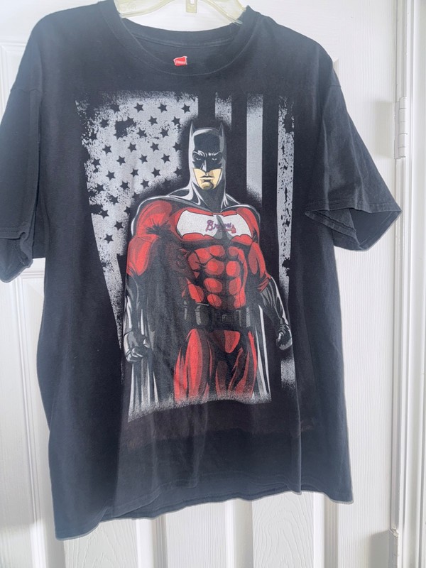 vintage atlanta braves Batman t-shirt size Large