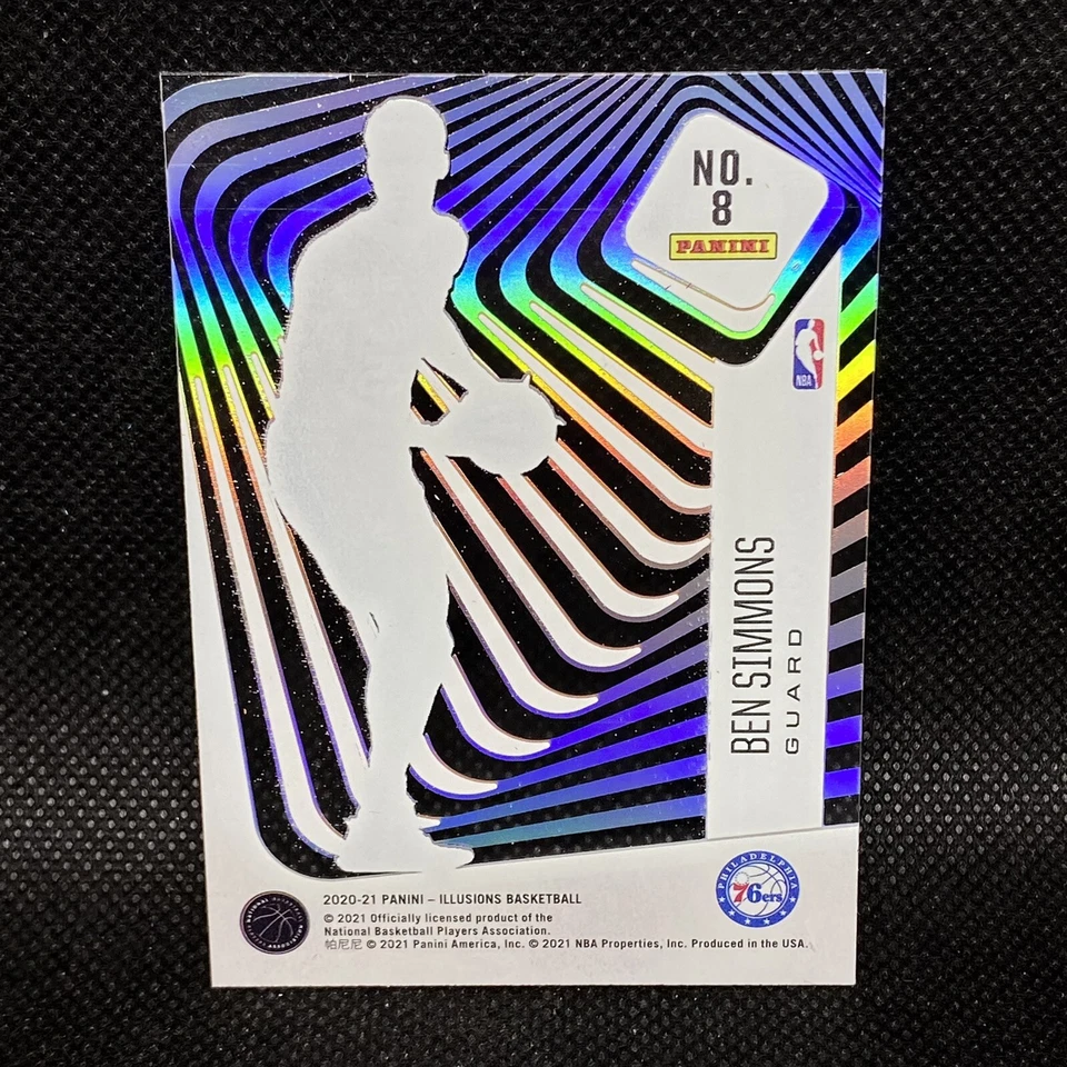 2020-2021 Panini Illusions Ben Simmons Amazing Orange Parallel No.8 Philadelphia - Image 2 of 2