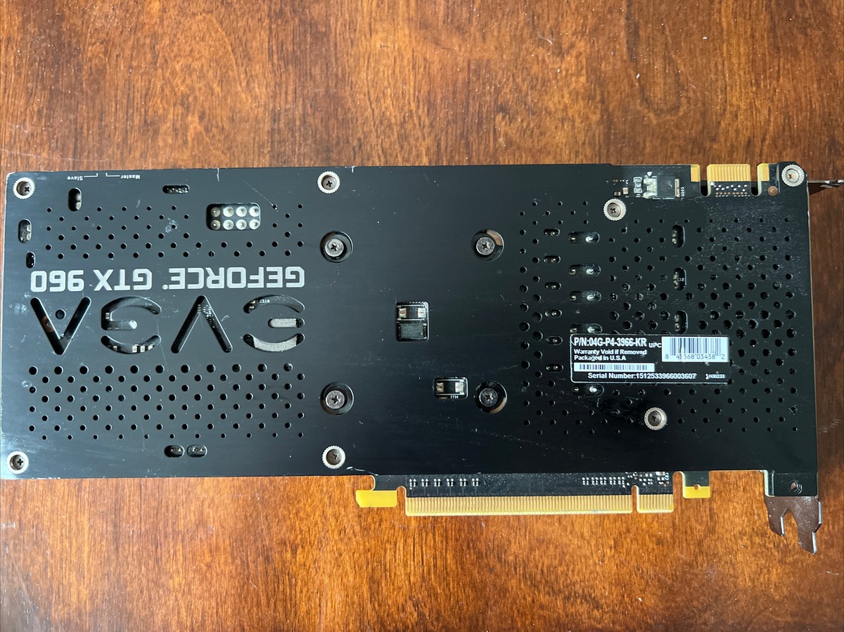EVGA Geforce GTX 960 4GB GDDR5 Video Card 04G-P4-3966-KR 3x
