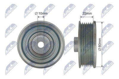 RNK-TY-033 NTY Umlenk-/Führungsrolle, Keilrippenriemen für LOTUS,TOYOTA