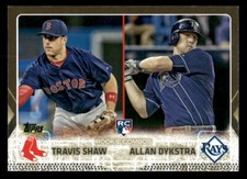 2015 Topps Update #US41 Travis Shaw / Allan Dykstra RC Gold #/2015