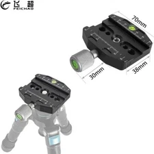 Tripod Ball Head Adapter Clamp 38mm QR Plate for Arca Swiss DSLR Camera Studio