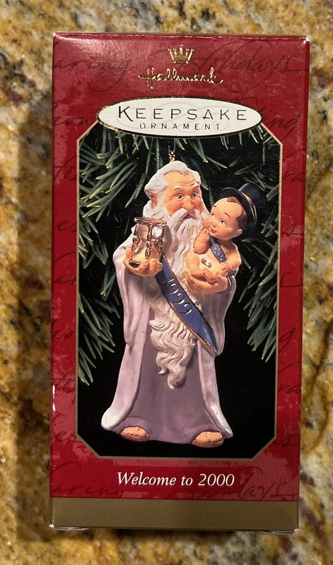 1999 HALLMARK Christmas Ornament-Welcome TO 2000 NEW Years Baby Father Time NIB