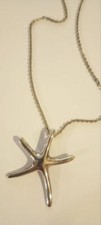 925 Starfish Pendant  Chain Necklace Beautiful Form 16" Chain 1-1/4 x 1" Charm