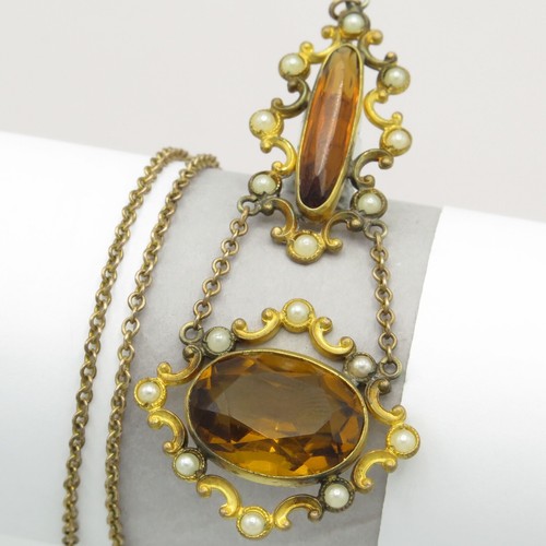 Antique Victorian Edwardian Citrine 