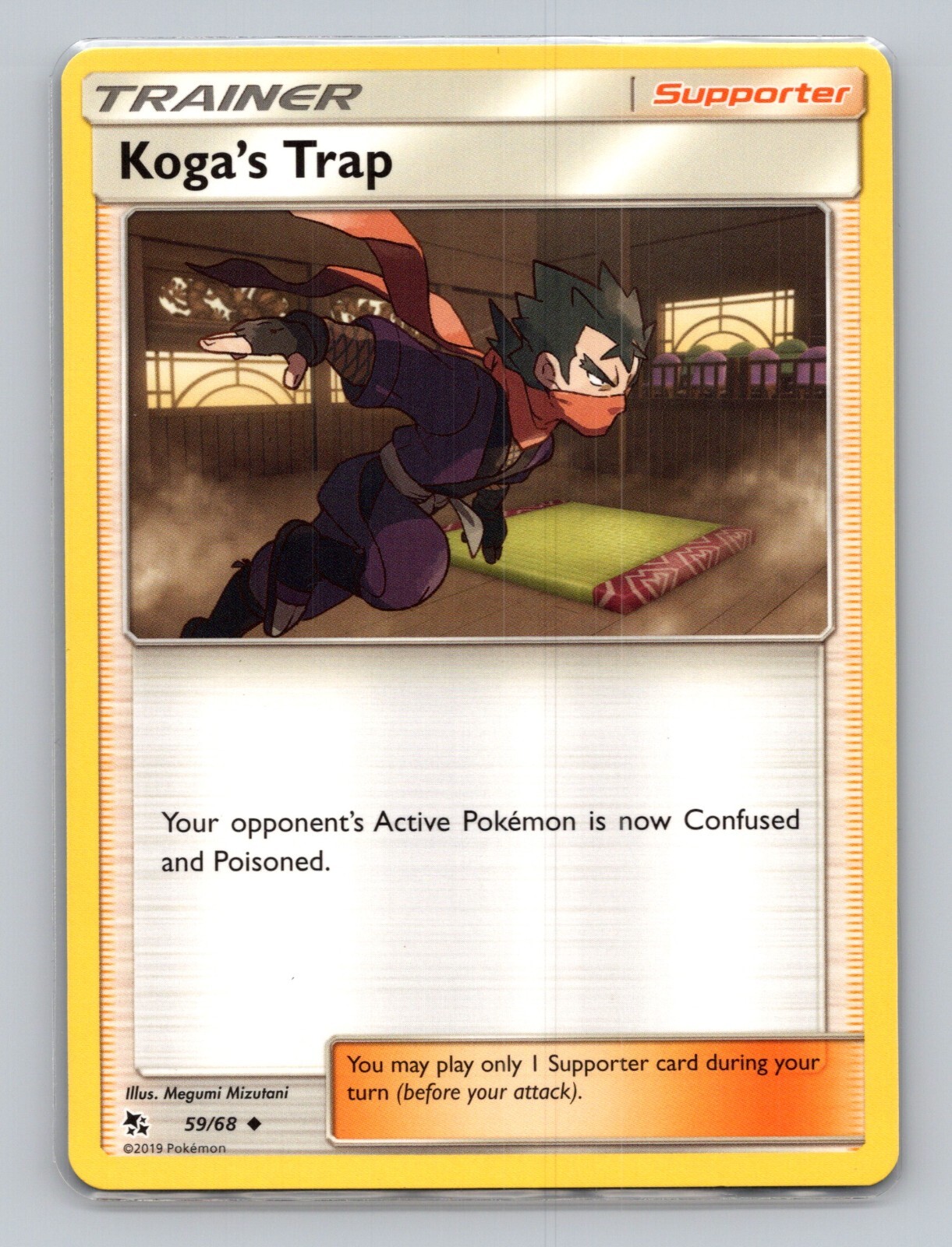 Koga's Trap 59/68 Hidden Fates Uncommon NM Pokemon Card Sun Moon 2019