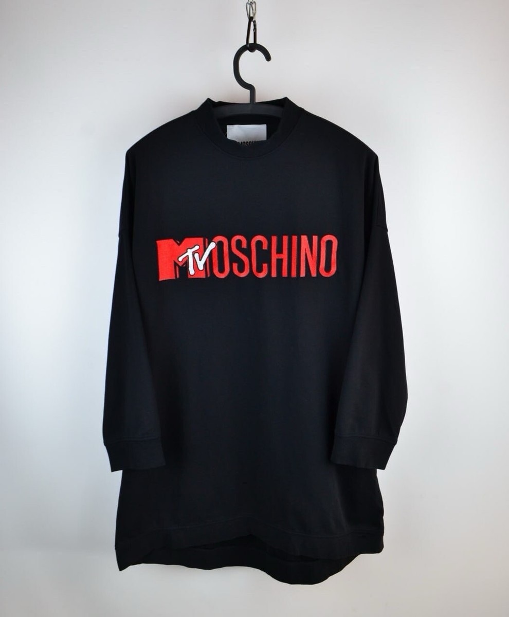 Moschino x H&M MTV Women's Sz XS Oversized Sweatshirt Dress Moschino x H&M MTV Women's Sz XS Oversized Sweatshirt Dress