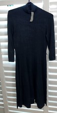 New: Worthington Women's Turtleneck Long Sleeve Bodycon Long Dress Black Size M