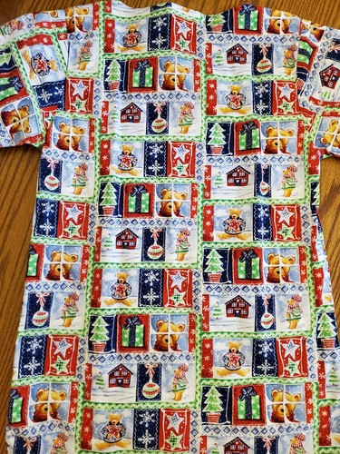 Landau Xs Christmas Scrub Top!! Multicolored - Picture 5 of 5