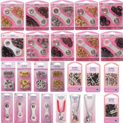 Hemline Ösen 5,5 mm, 7 mm, 8,7 mm, 10,5 mm & 14 mm oder Werkzeug Starter Kit