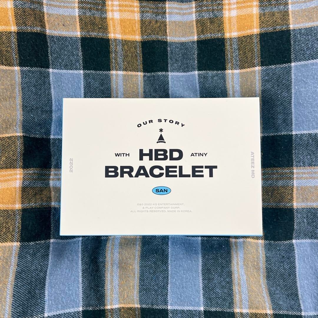 ATEEZ San HBD Bracelet with Card Our Story ATINY MD Happy Birthday
