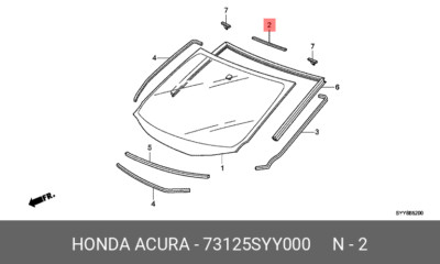 Genuine OE Cover Recess 73125SYY000 For Honda 73125S-YY000