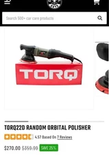 Chemical Guys TORQ22D Random Orbital Polisher w/Red Backing Plate - 120V/60Hz