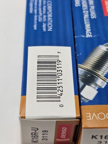 (QTY 4) Denso Standard U-Groove Spark Plug K16R-U 3119 for Toyota Corolla 1997 - Picture 3 of 7