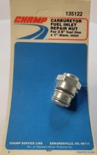 Champ 1" x 3/8" Carburetor Fuel Inlet Repair Nut for Stripped Gas Inlet Threads