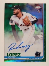 2019 Topps Chrome PABLO LOPEZ Auto Autograph Green Refractor /99 Rookie RC