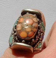 EXTREMELY RARE POST MEDIEVAL ISLAMIC OTTOMAN SILVER TURTLE RING WITH...