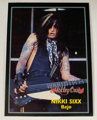 Motley Crue Nikki Sixx 1994 Argentina International Rock Card
