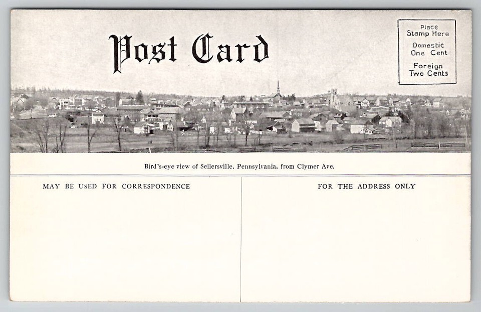 Sellersville PA Post Office Block Pennsylvania c1907 Postcard N25 eBay