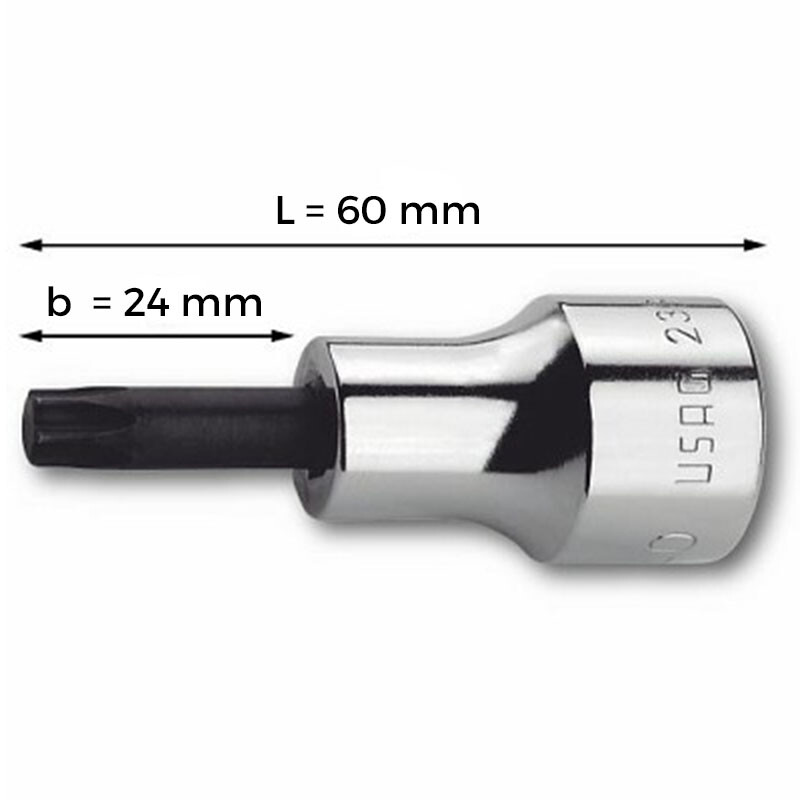 USAG 233 Chiave a Bussola TORX T25 x 24 mm - Attacco 1/2"
