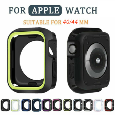 Silicone Protective Case Cover Bumper For Apple Watch 9 8 7 6 5 4 SE 41/44/45mm