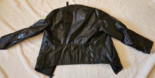 Sears Vintage Motorcycle jacket mens 42 Genuine Black leather Made In Canada - Picture 12 of 16
