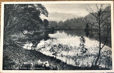 Alte Original Postkarte Rydal Water, Cumbria.
