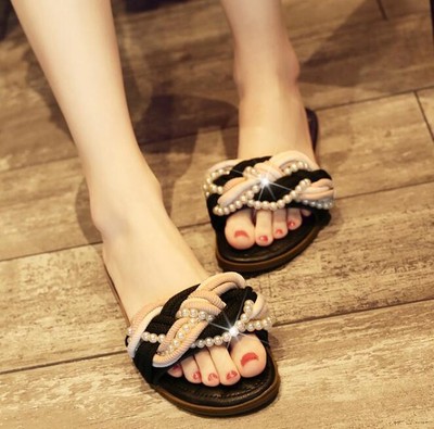 womens peep toe slippers