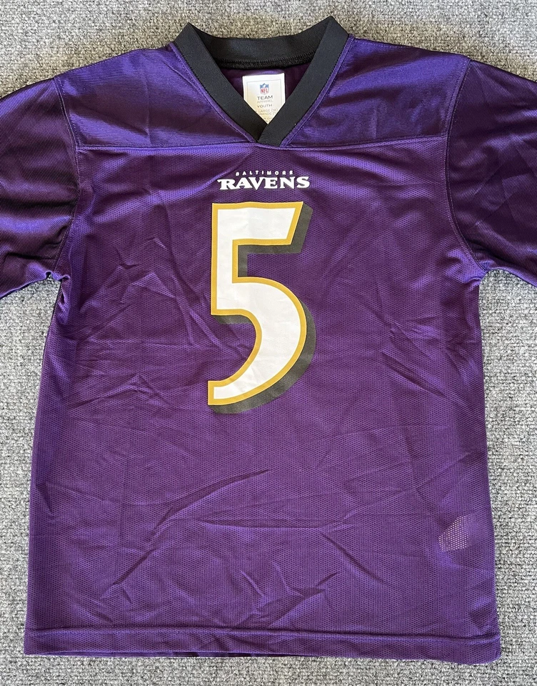 巴尔的摩乌鸦队乔·弗拉科球衣青少年 2XL 紫色 NFL 球队橄榄球  — 第 2/4 张图片